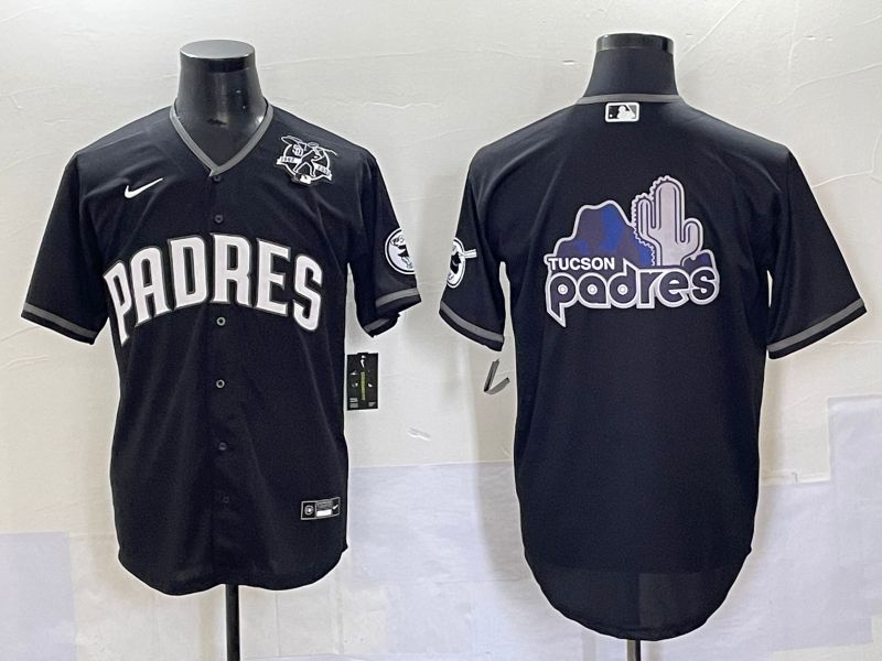 Men 2025 San Diego Padres Blank Black Game Nike MLB Jersey style 7036->san diego padres->MLB Jersey